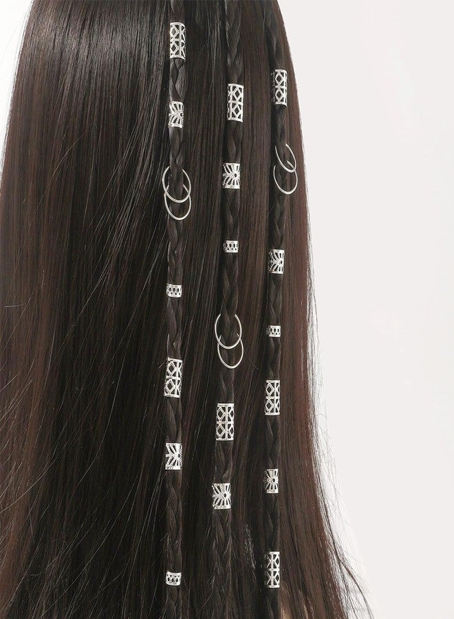 Snmzlc 86 Pcs Serpentine shaped silver hair braids dreadlock hair beads Non-Piercing Ear Clip hair jewelry for braids accessories for Women Men Hair AccessoriesUS365 (silver) - Image 4